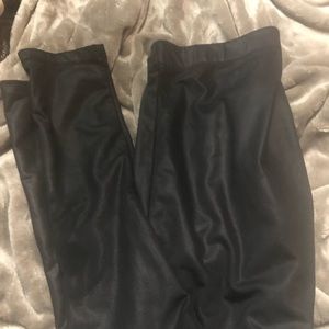 Size S black faux leather leggings by Dynamite.